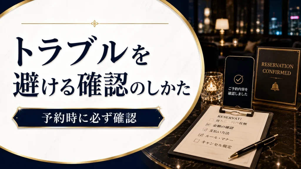 銀座ラウンジの持ち込みトラブルを避ける確認のしかた
